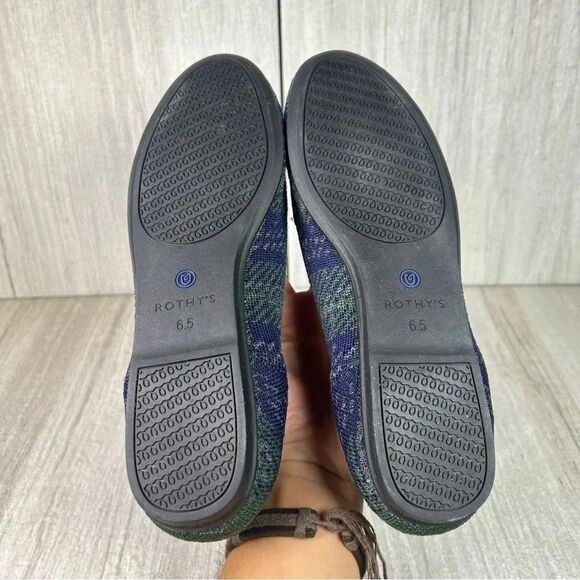 RARE RETIRED Rothy’s Forest Tartan Plaid Round Toe Ballet Flats Womens Size 6.5 - Picture 9 of 10